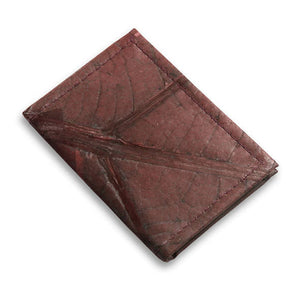 Teak Leaf Leather Card Holder
