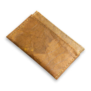 Teak Leaf Leather Card Holder