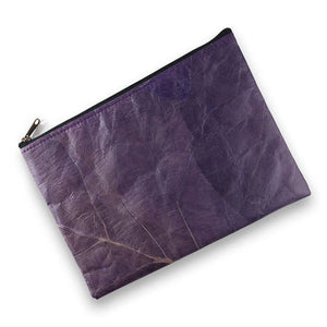 Teak Leaf Leather Clutch Bag